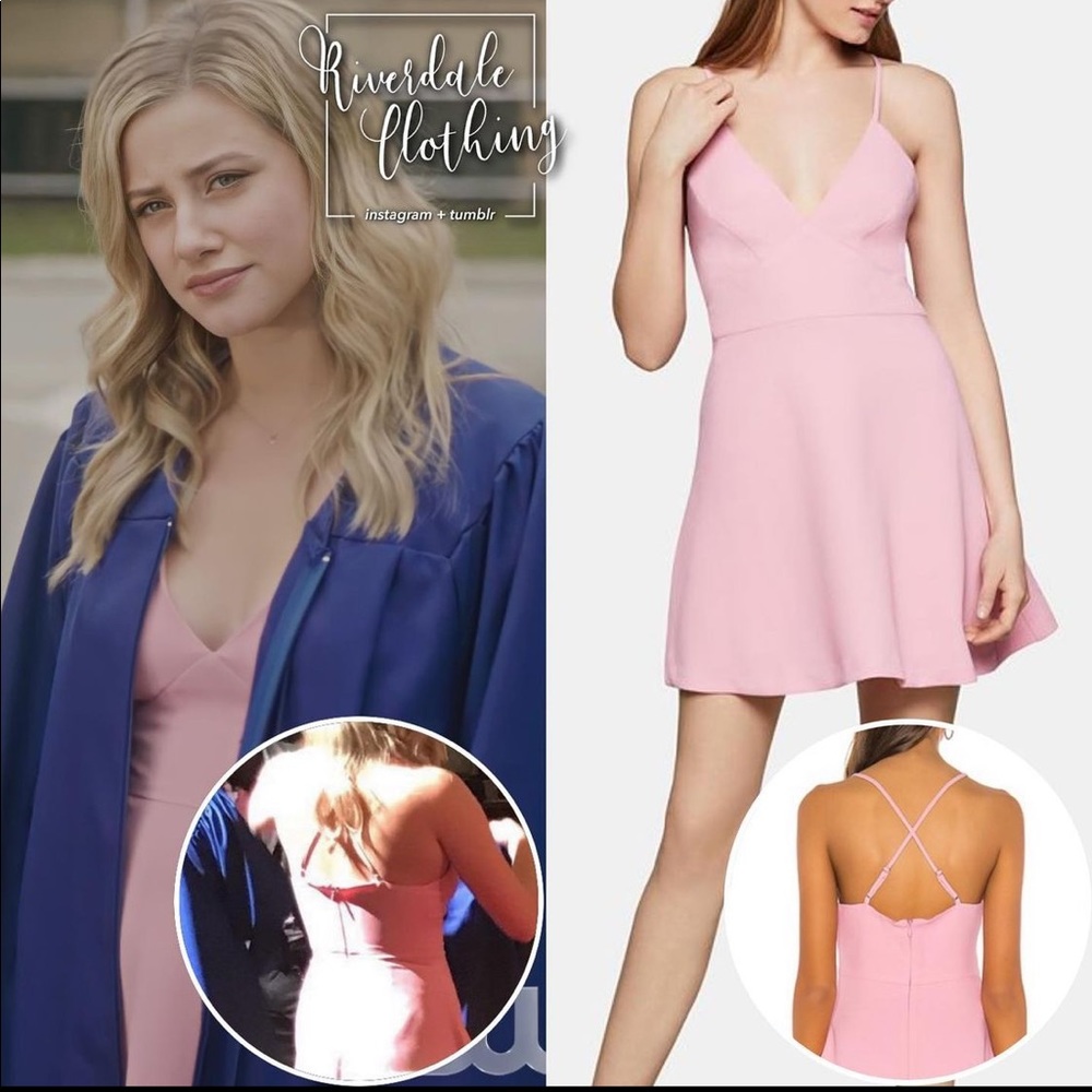 Betty Cooper Pink Dress cross back